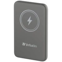 Verbatim Charge 'n' Go Power Bank 10000mAh Magnetic Wireless Charging - Grey