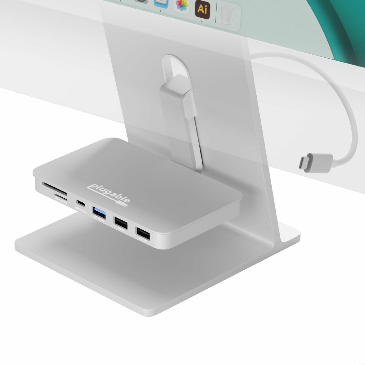 Plugable USB-C 6-In-1 Mounted Hub