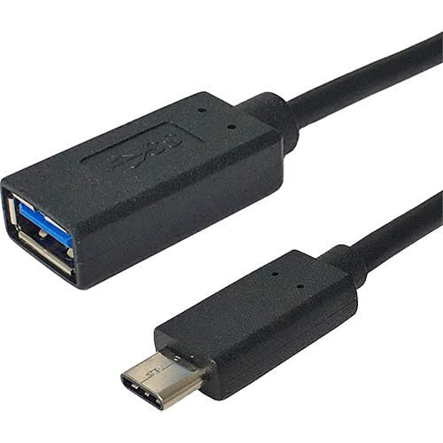 CNL 20CM USB-C-3.0 A M-F TAILED Bk