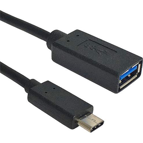 CNL 20CM USB-C-3.0 A M-F TAILED Bk