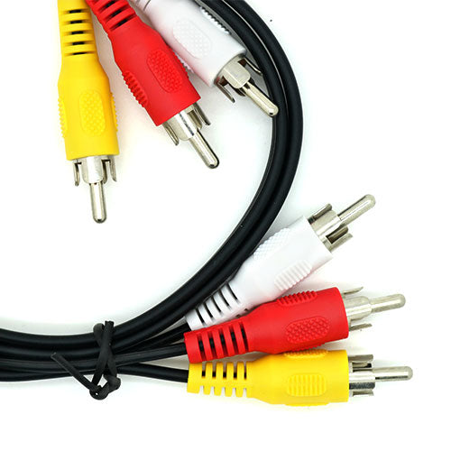 CNL 3m 3x RCA M-M Bk PVC