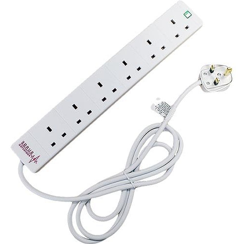 CNL 6W UK 13A SURGE PROTECT Wh 5M Lead