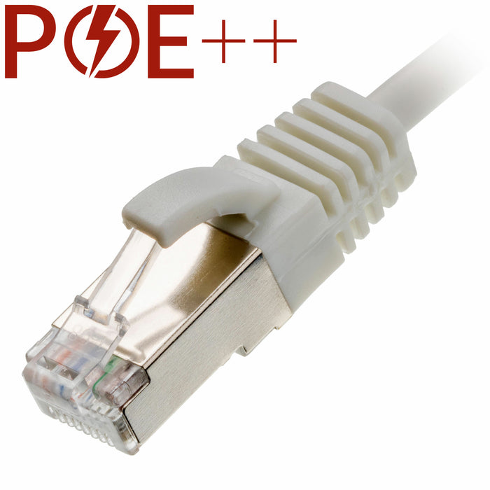 Cablenet 0.25m Cat6a RJ45 White U/FTP LSOH 30AWG Slim Snagless Booted Patch Lead