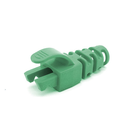 50PK RJ45 C6 Snag SR Blade Boot Gn 6.5MM