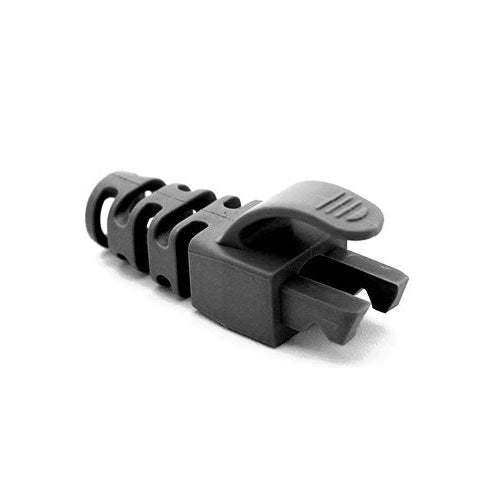 50PK RJ45 C6 Snag SR Blade Boot Bk 6.5MM