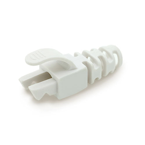 50PK RJ45 C6 Snag SR Blade Boot Wh 6.5MM