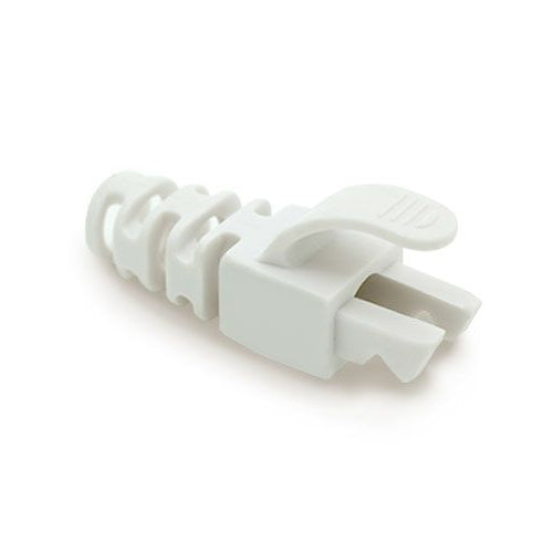 50PK RJ45 C6 Snag SR Blade Boot Wh 6.5MM