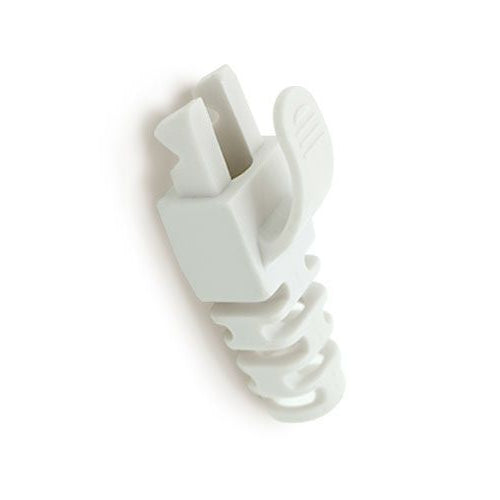 50PK RJ45 C6 Snag SR Blade Boot Wh 6.5MM