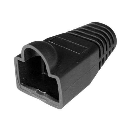 50PK RJ45 BUBBLE BOOT Bk 6MM
