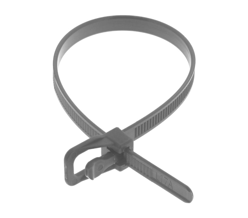 CNL 100PK Cabletie 4.8x300mm Gy Retyz
