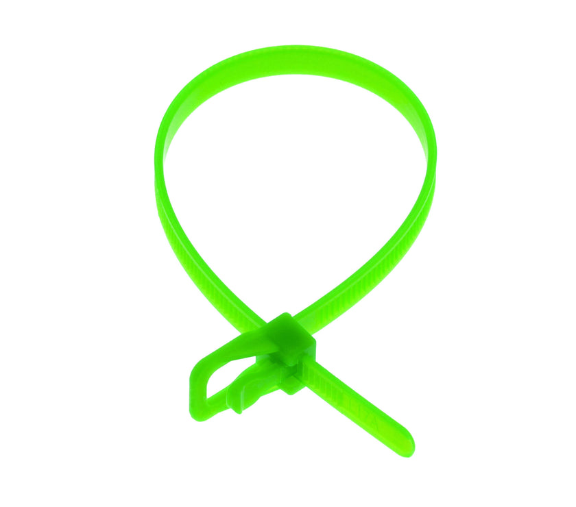 CNL 100PK Cabletie 5.6x400mm FlGn Retyz