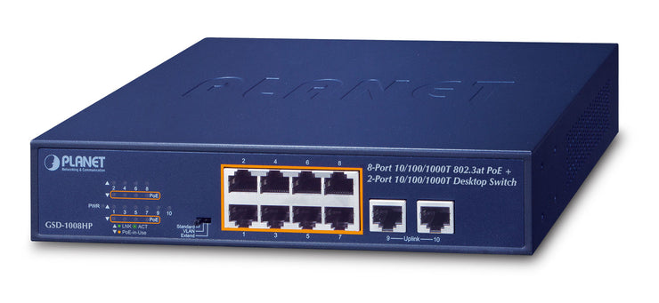 8P Sw Gb PoE+ 120W