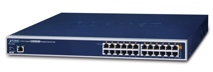 12P Mngd Inj Hub Gb PoE+ 220W