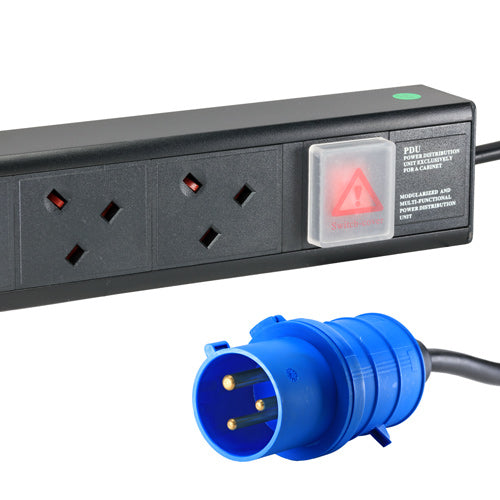 CNL 6W UK PDU Hor 1.5u 32A Comm 3m