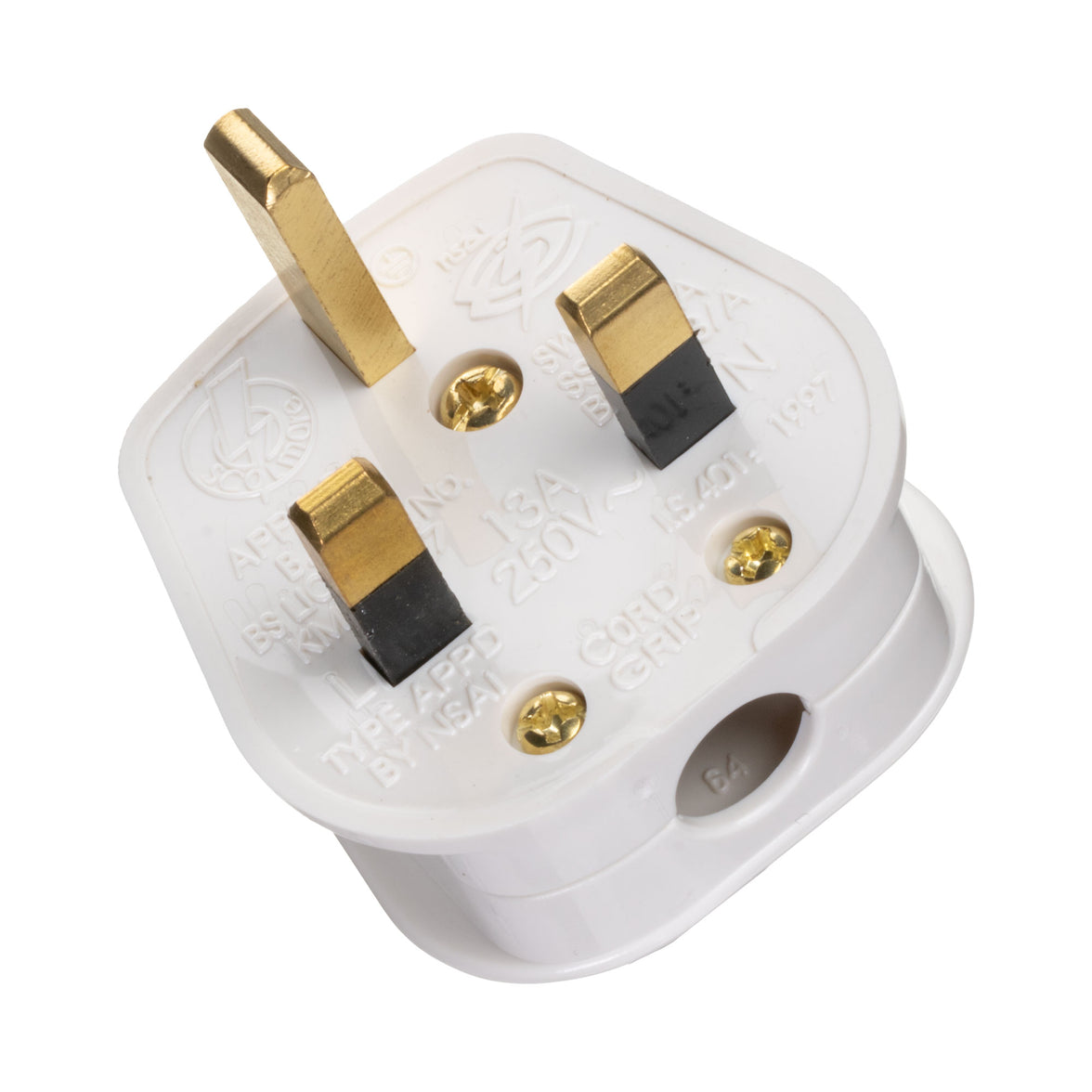 UK MAINS PLUG 13A Wh BS1363