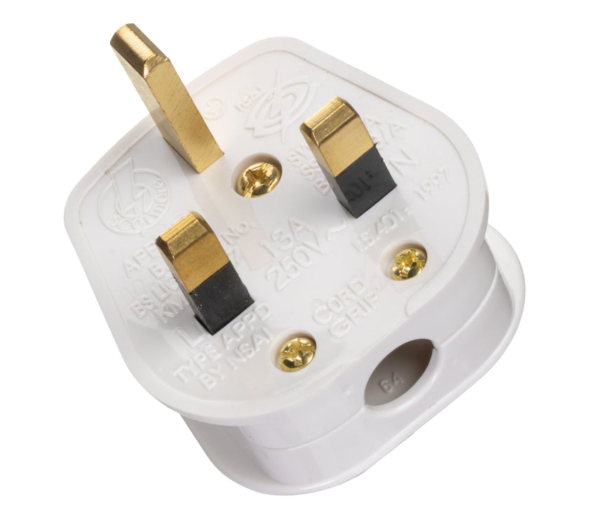UK MAINS PLUG 13A Wh BS1363
