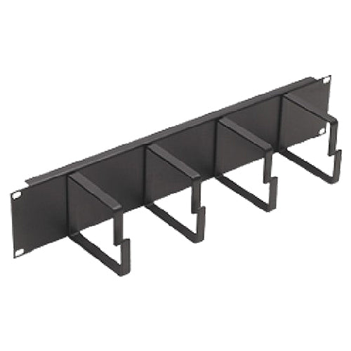 CNL 2u 4 Ring Cable Tidy 100mm Bk