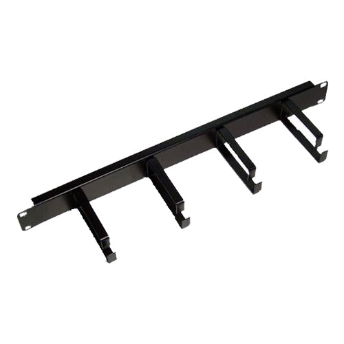 CNL 1u 4 Ring Cable Tidy 100mm Bk