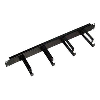 CNL 1u 4 Ring Cable Tidy 100mm Bk