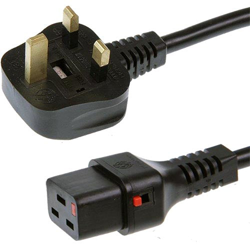 CNL 2M UK 13A C19 Lck Bk PVC 1.5MM