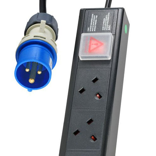 CNL 6W UK PDU Hor 1u 16A Comm 3m