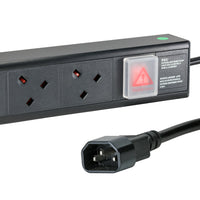 CNL 6W UK PDU Hor 1u C14 3M