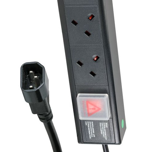 CNL 6W UK PDU Hor 1u C14 3M