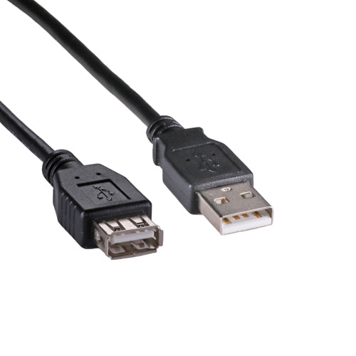 CNL 0.5M USB-A 2.0 M-F Bk PVC Ext.