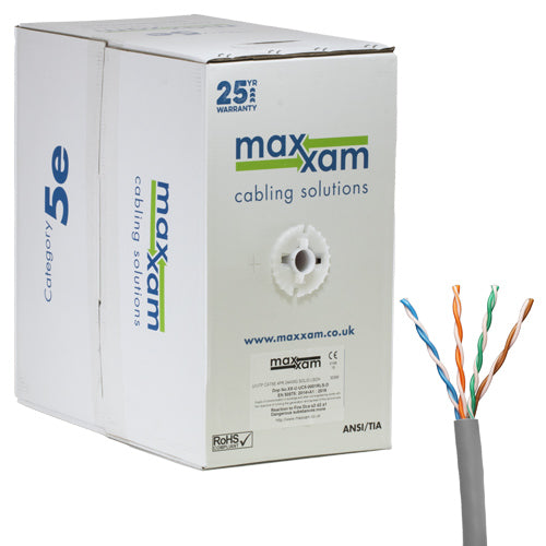 CNL C5e Gy UTP PVC 24AWG Sld Eca 305m
