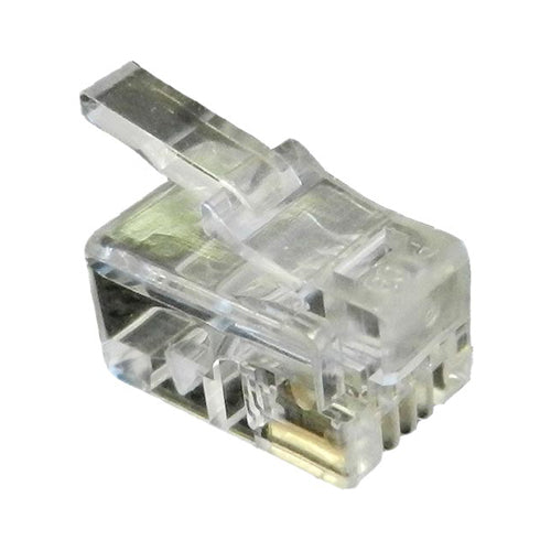 50PK RJ10 4P4C 24-26AWG Crimp Pl Strnd