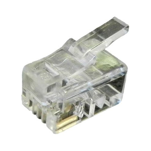 50PK RJ10 4P4C 24-26AWG Crimp Pl Strnd