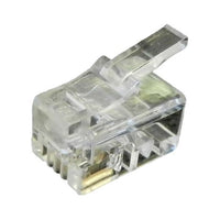 50PK RJ10 4P4C 24-26AWG Crimp Pl Strnd