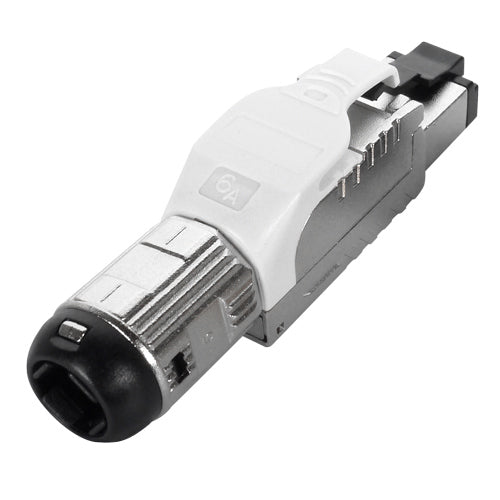 Cat 6a FTP F-Term PLUG Wh LATCH