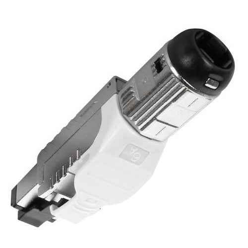 Cat 6a FTP F-Term PLUG Wh LATCH