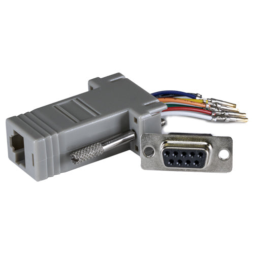 10PK RJ45-D9 FEMALE MODULAR Adp Gy