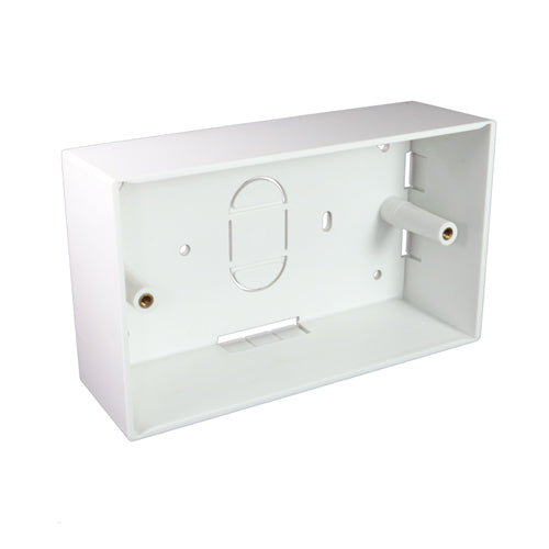 50PK Double Gang PVC Back Box 45mm