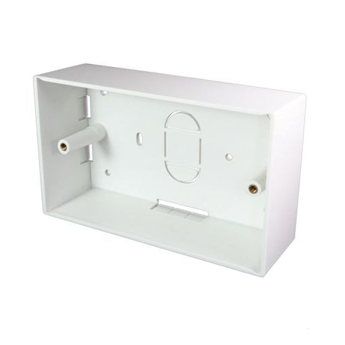 50PK Double Gang PVC Back Box 45mm