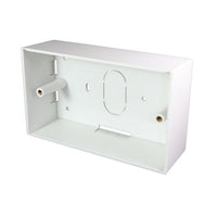 50PK Double Gang PVC Back Box 45mm