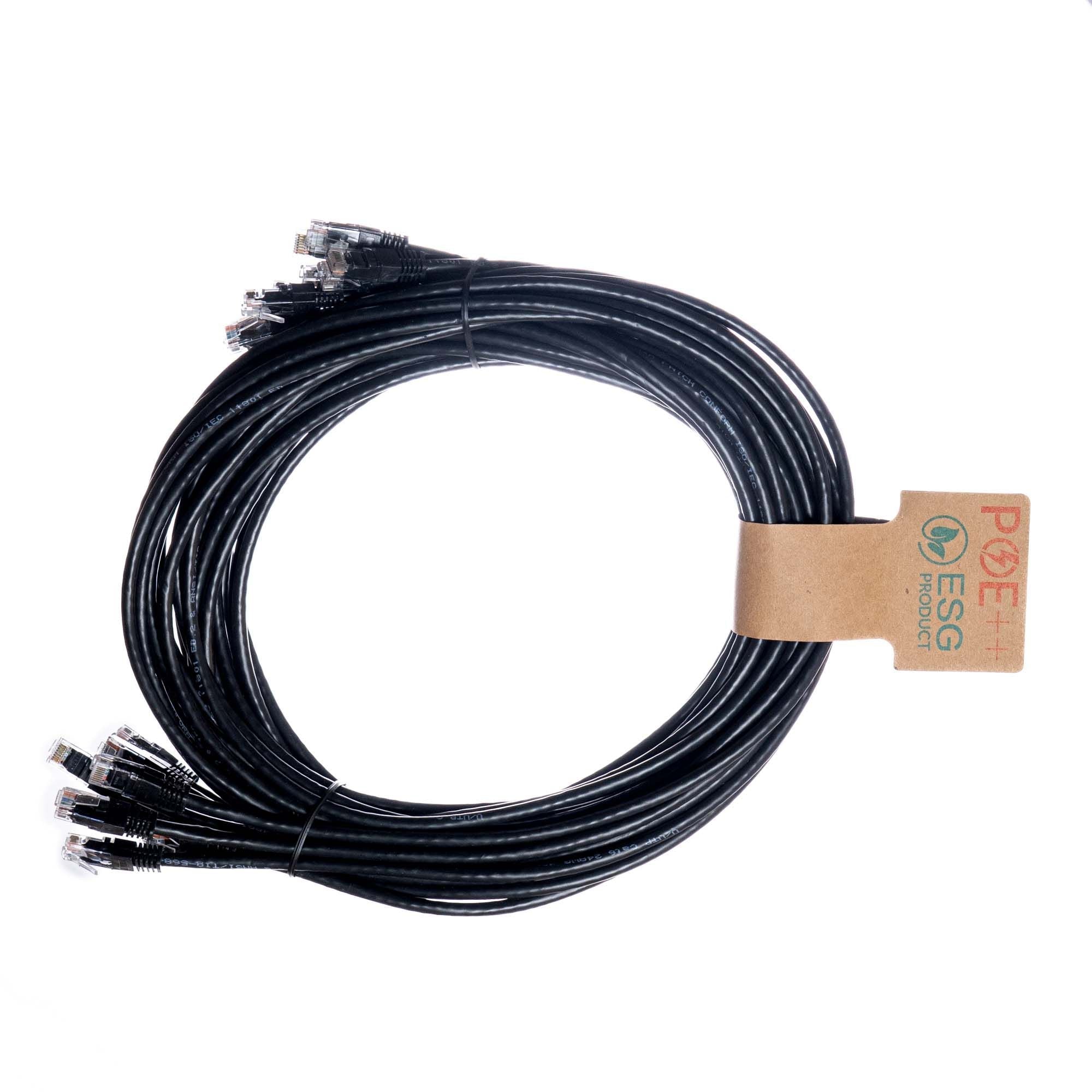 CNL 10PK 1M C6 Bk UTP PVC 24AWG FMB