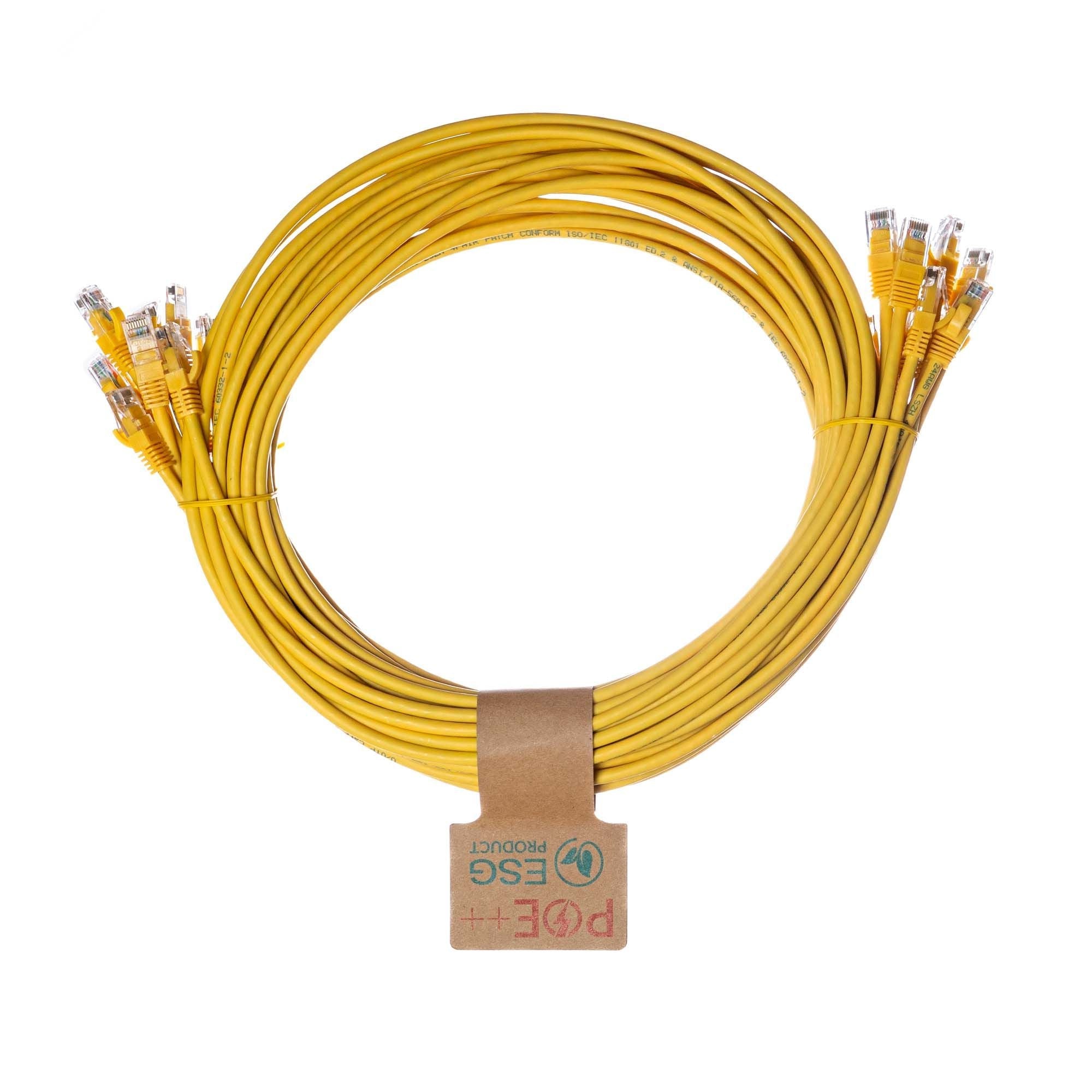 CNL 10PK 2.5M C6 Yw UTP Ls 24AWG SB