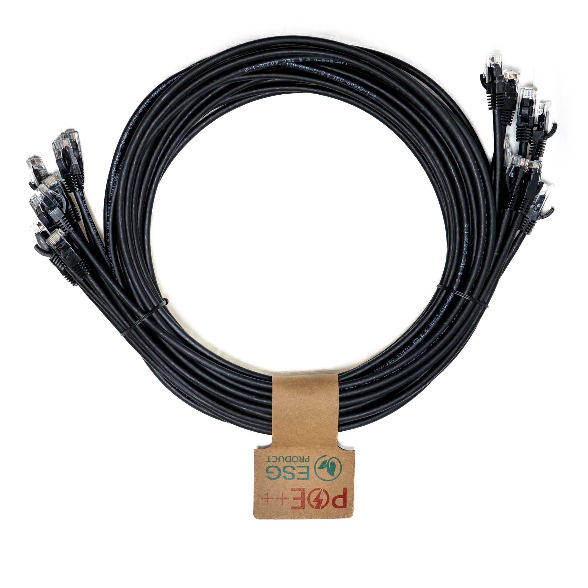 CNL 10PK 1M C6 Bk UTP Ls 24AWG SB