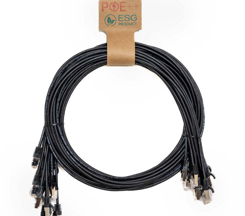 CNL 10PK 0.5M C6 Bk UTP Ls 30AWG Slim SB