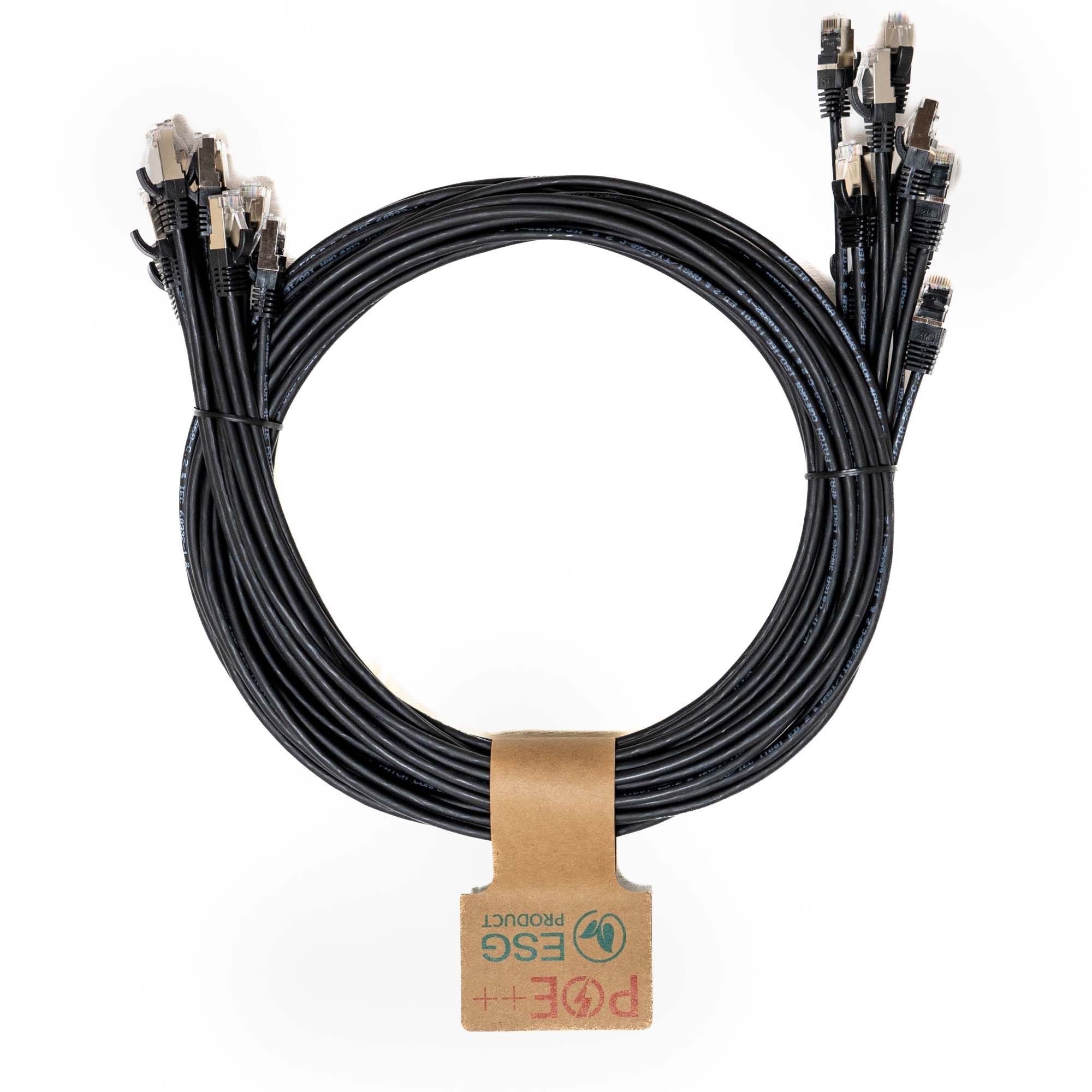 CNL 10PK 0.5M C6 Bk UTP Ls 30AWG Slim SB
