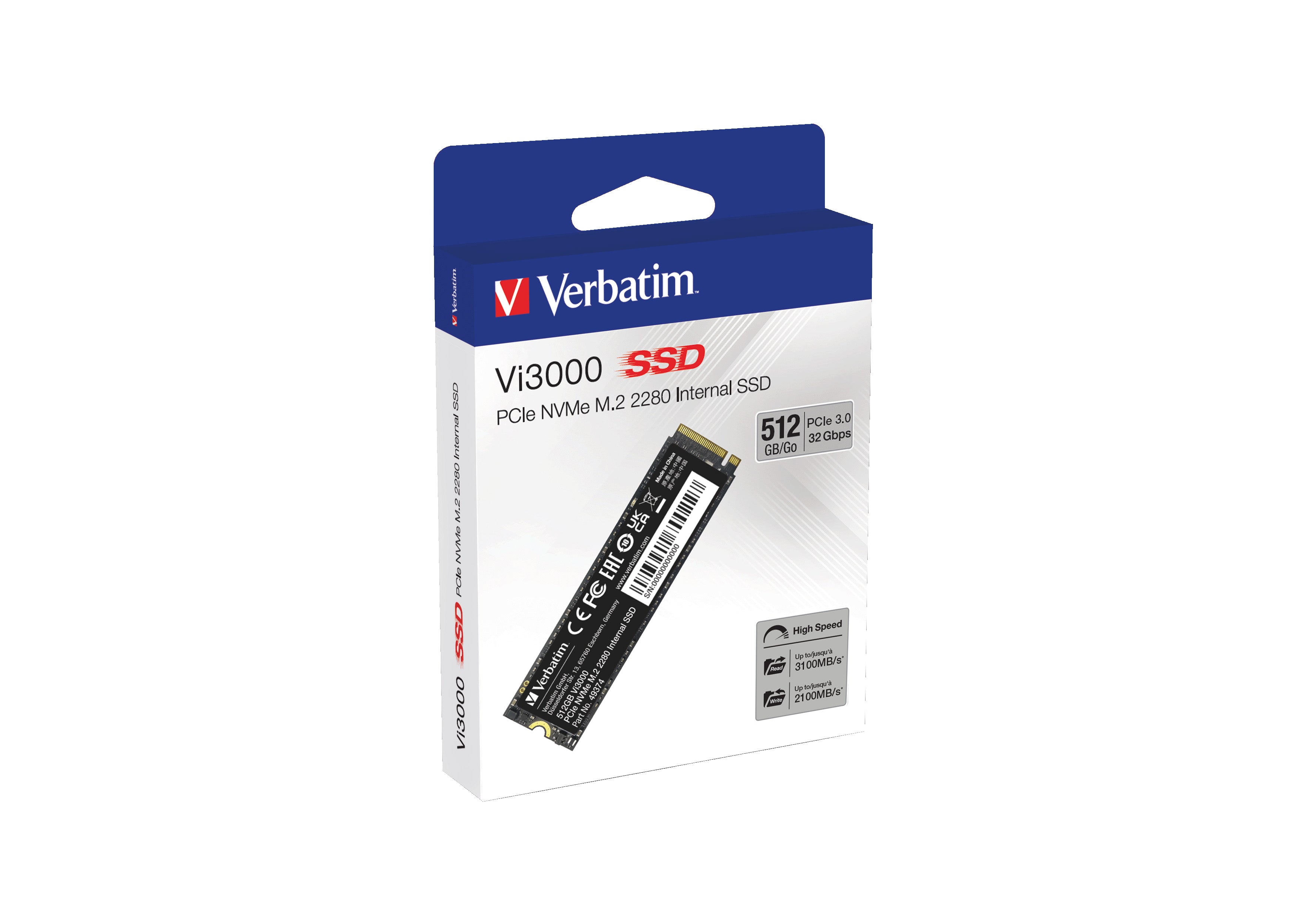 Verbatim Vi3000 PCIe NVMe SSD 512GB
