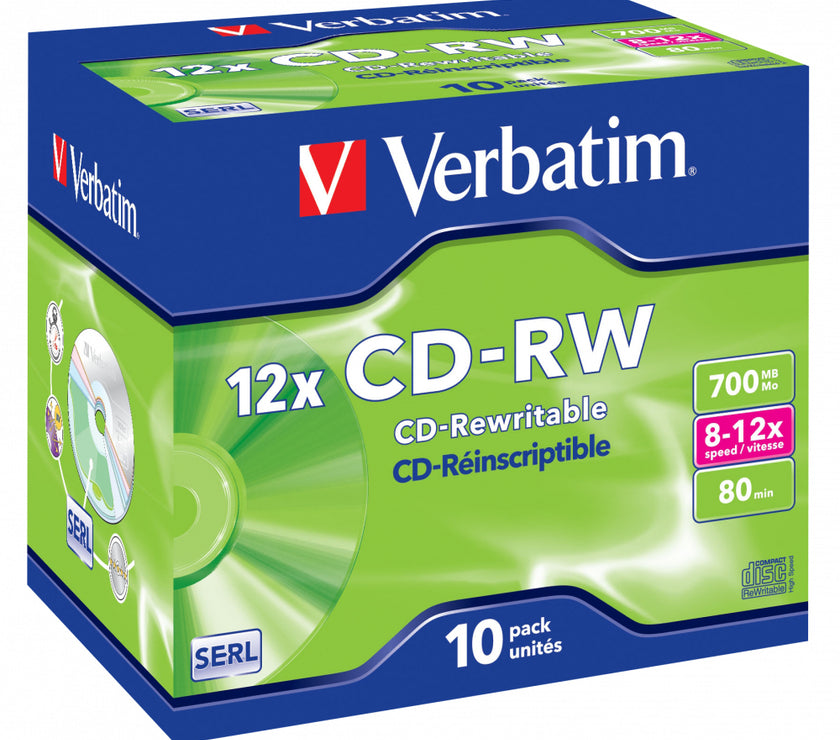 Verbatim CD-RW 12x 700MB 10pk