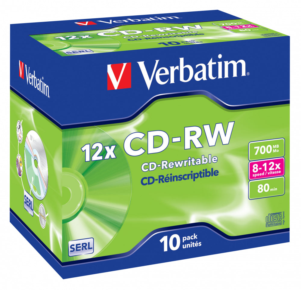 Verbatim CD-RW 12x 700MB 10pk