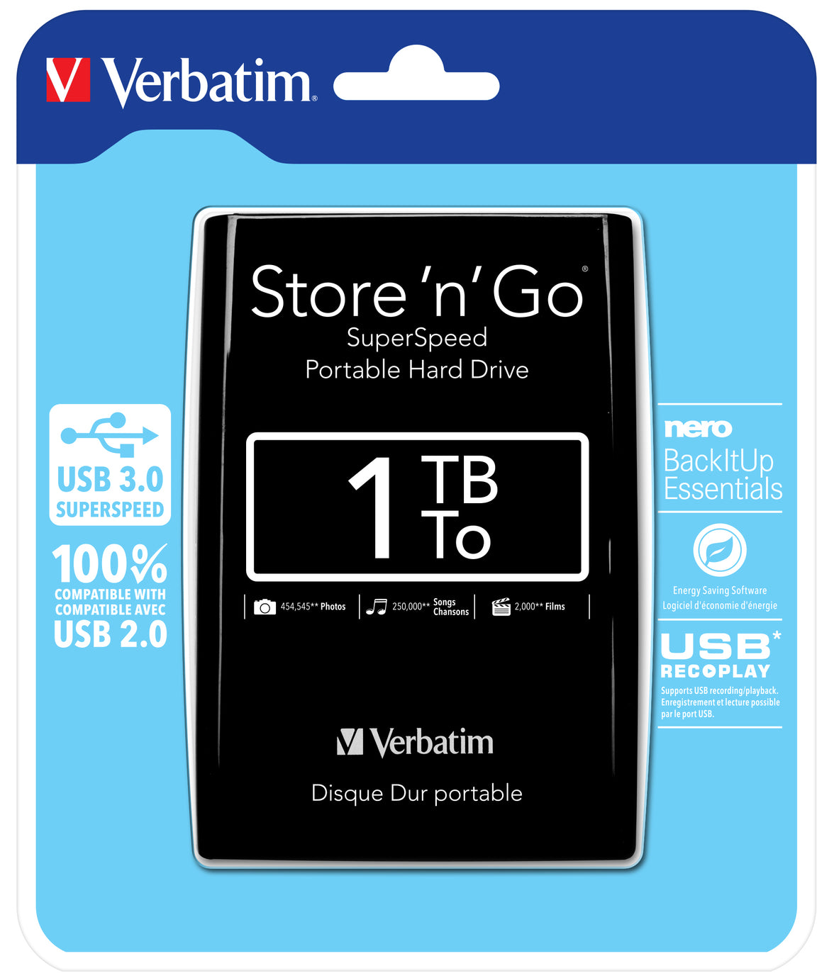 Verbatim 1TB 2.5" USB 3.0 Black