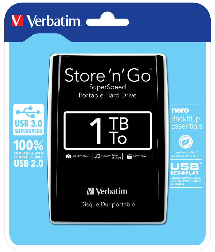 Verbatim 1TB 2.5" USB 3.0 Black
