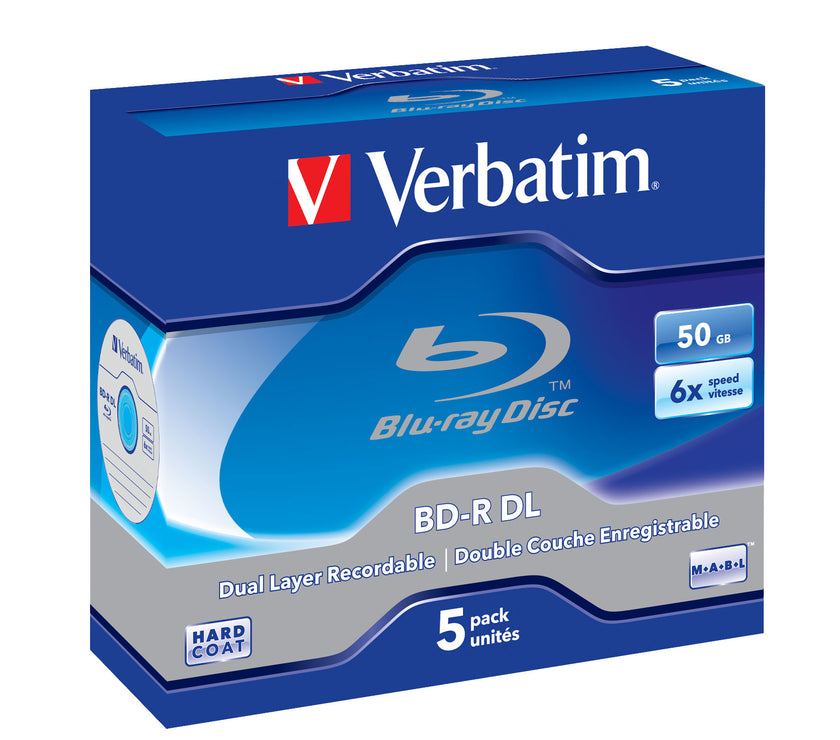 Verbatim BD-R DL 50GB 6x 5pk JC
