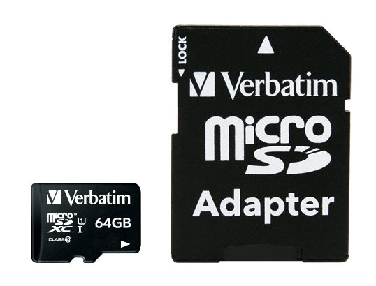 Verbatim microSD Class 10 64GB +Adaptor